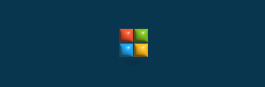 windows icon on blue background
