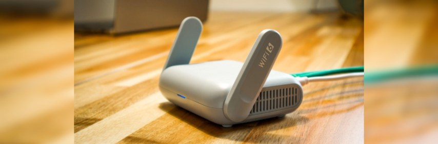 wifi router sitting on desk